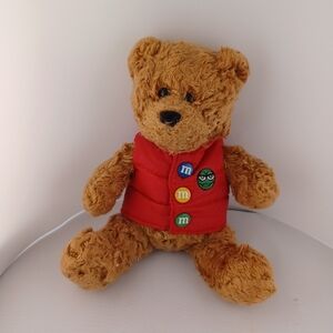 Plush Teddy Bear with Red Vest